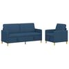 vidaXL Sofa set z shrambo 2 kos Modra Poliester