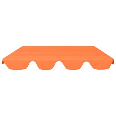 vidaXL Streha za vrtno gugalnico oranžna 150/130x105/70 cm