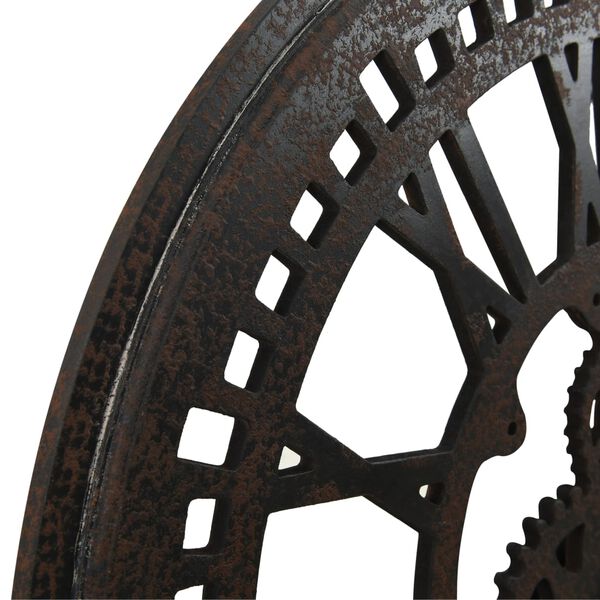 vidaXL Stenska ura črna 70 cm mediapan