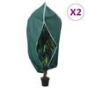 vidaXL Koprena za rastline iz flisa z zadrgo 2 kosa 70 g/m&sup2; 1,2x1,8 m