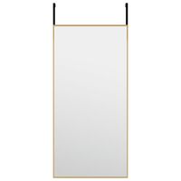 vidaXL Ogledalo za vrata zlato 30x60 cm steklo in aluminij