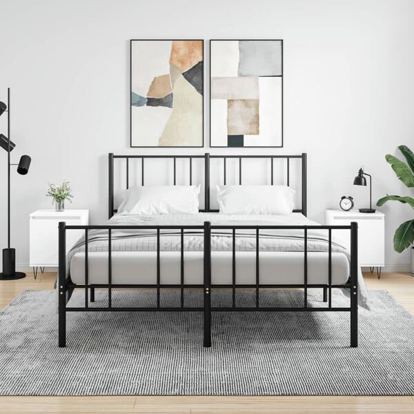 vidaXL Nočna omarica 2 kosa bela 40x30x50 cm inženirski les