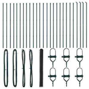 vidaXL Heksagonalna podpora za ograjo 50 x 1,6 m Jeklo s PVC premazom