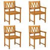 vidaXL Zunanja klop 4 pcs Naravna 56 x 55,5 x 90 cm