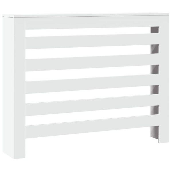 vidaXL Pokrov za radiator bel 104x20x82 cm inženirski les