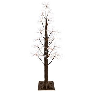 vidaXL Božično drevo starburst Rjava 120 cm Plastika 240 LED