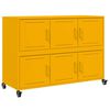 vidaXL Komoda gorčično rumena 100,5x39x72 cm jeklo