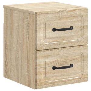 vidaXL Stenski nočni omarici s predalom Sonoma hrast 34,5 x 33 x 40 cm