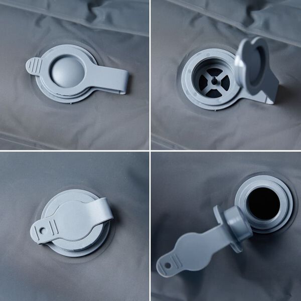 vidaXL Samonapihljivo leži&scaron;če za kampiranje z vzglavnikom 2 osebi sivo