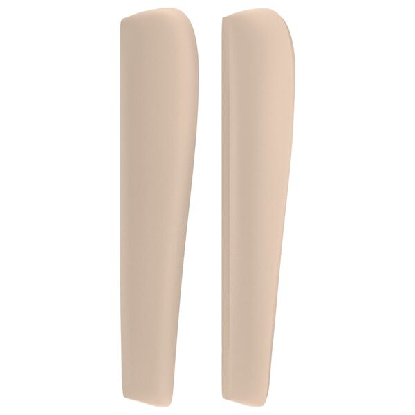 vidaXL Vzglavje z u&scaron;esi kapučino 93x23x118/128 cm umetno usnje