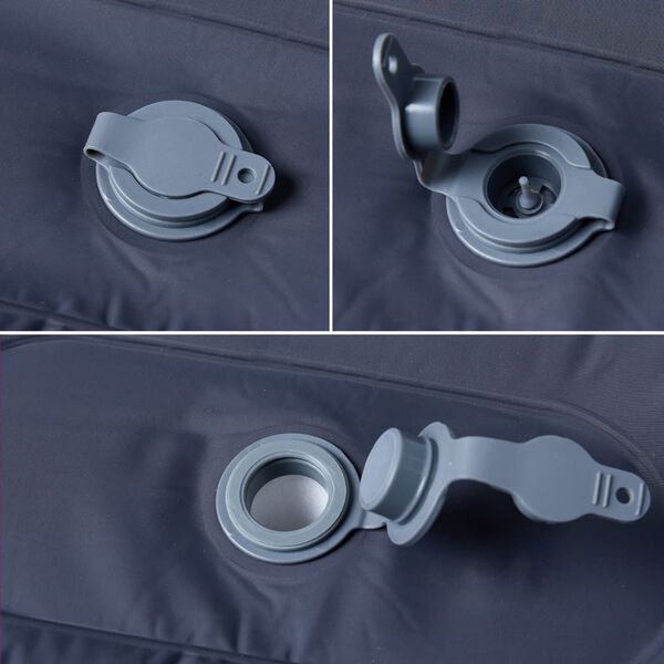 vidaXL Samonapihljivo leži&scaron;če za kampiranje z blazino 1 osebo sivo