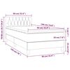 vidaXL Box spring postelja z vzmetnico LED temno modra 90x190 cm žamet