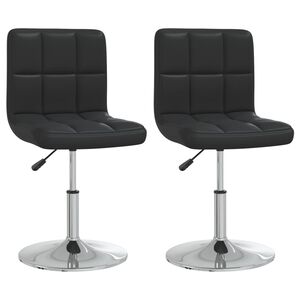 vidaXL Jedilni stoli 2 kosa črno umetno usnje