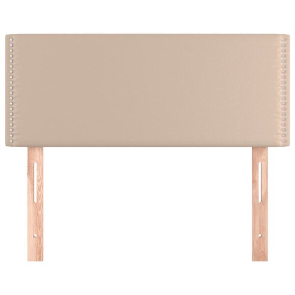 vidaXL Posteljno vzglavje kapučino 80x5x78/88 cm umetno usnje