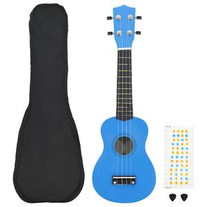 vidaXL Otro&scaron;ki ukulele soprano s torbo baby moder 21"