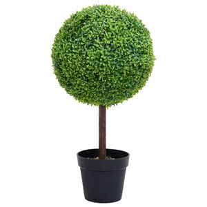vidaXL Umetni pu&scaron;pan z loncem okrogel zelene barve 71 cm
