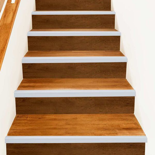 vidaXL Robniki za stopnice 10 pcs srebrna 67 x 3 x 2 cm Aluminij