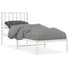 vidaXL Kovinski posteljni okvir brez vzmetnice z vzglavjem 75x190 cm