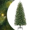 vidaXL Umestno božično drevo Zelena 120 cm PE in PVC