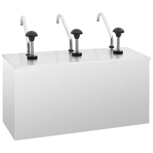 vidaXL Dozirnik za omake nerjaveče jeklo 3 x 3,5 L