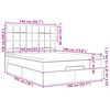 vidaXL Otomanska postelja z vzmetnico taupe 140x190 cm blago