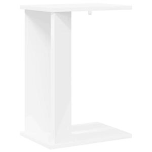 vidaXL Stranska miza Bela 35 x 25 x 50 cm Inženirski les