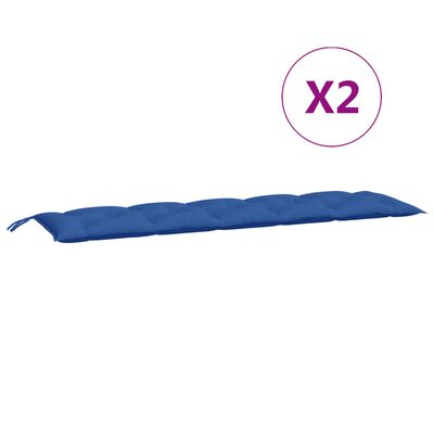 vidaXL Blazina za vrtno klop 2 kosa modra 180x50x7cm oxford tkanina