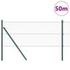 vidaXL Steber ograje. Zelena 50 x 0,6 m (36 mm mreža) Jeklo in PVC
