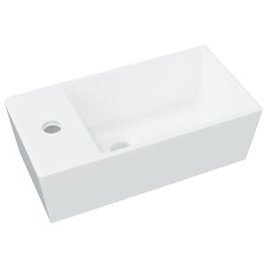vidaXL Umivalnik bel 48x25x15 cm keramični