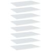 vidaXL Dodatne police za omaro 8 kosov visok sijaj bele 60x40x1,5 cm