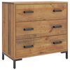 vidaXL Predalnik 75x35x70 cm trdna borovina