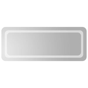 vidaXL LED kopalni&scaron;ko ogledalo z ogledalom Transparentno 100 x 40 cm