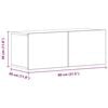 vidaXL TV omarica 2 pcs Črna Orehovina 80 x 30 x 30 cm Konstruiran les