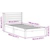 vidaXL Konstrukcija postelje z vzglavjem Voskast rjav 90 x 190 cm