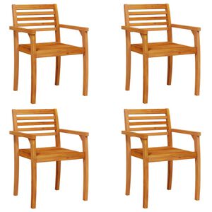 vidaXL Vrtni stoli 4 kosi 59x55x85 cm trden akacijev les