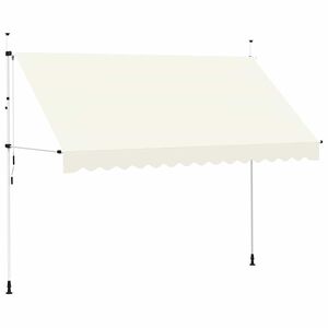 vidaXL Ročno zložljiva tenda 350 cm krem