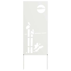 vidaXL Zaslon za zasebnost v vrtu Bela 50 x 140 cm Mnogi jeklo