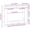 vidaXL TV omarica Star les 152 x 22 x 113 cm Konstruiran les