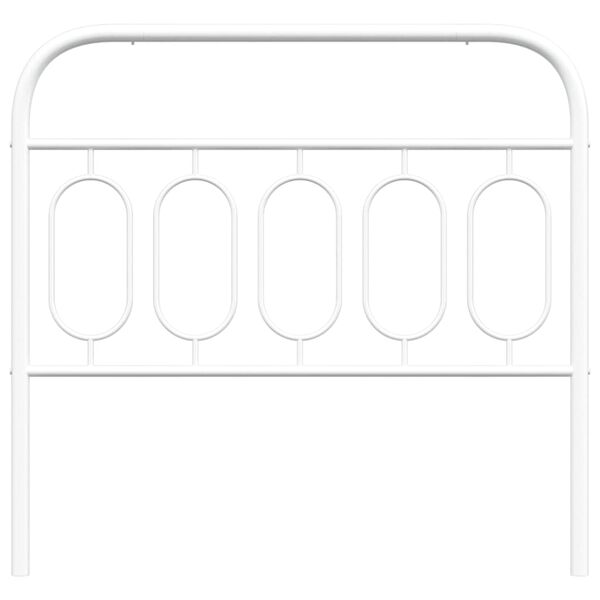 vidaXL Kovinsko vzglavje belo 107 cm