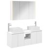 vidaXL Komplet omaric za kopalnico 4 pcs Bela Inženirski les
