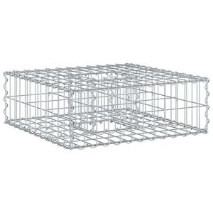 vidaXL Gabionska dvignjena postelja 60 x 60 x 20 cm Cinkana jeklena