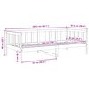 vidaXL Dnevna postelja trdna borovina 90x200 cm