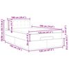 vidaXL Otomanski posteljni okvir z vzmetnico krem 120x190 cm blago