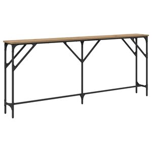 vidaXL Konzolna miza artisan hrast 180 x 23 x 75 cm