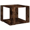 vidaXL Klubska mizica dimljeni hrast 40x40x30 cm konstruiran les