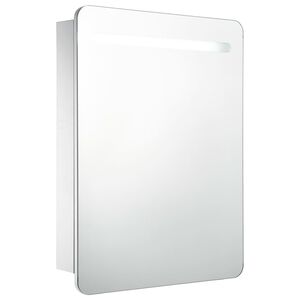 vidaXL LED kopalni&scaron;ka omarica z ogledalom 60x11x80 cm