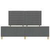 vidaXL Konstrukcija postelje z vzglavjem Temno siva 180 x 200 cm blago