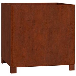 vidaXL Cvetlično korito z nogami zarjavelo 50x50x50 cm corten jeklo