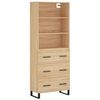 vidaXL Visoka komoda sonoma hrast 69,5x34x180 cm inženirski les