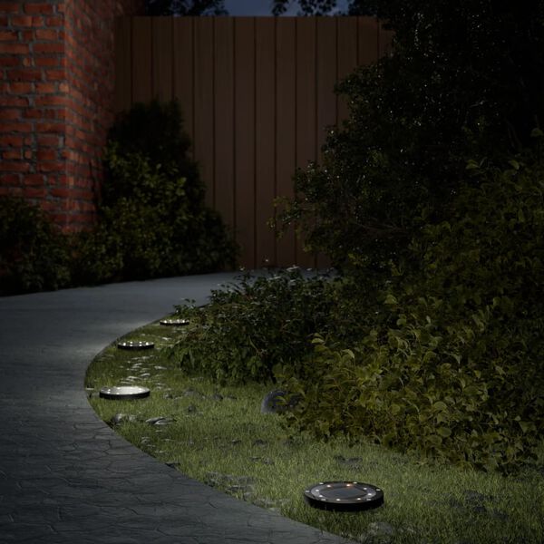 vidaXL Solarne talne svetilke s konicami zunanje 12 kosov toplo bele